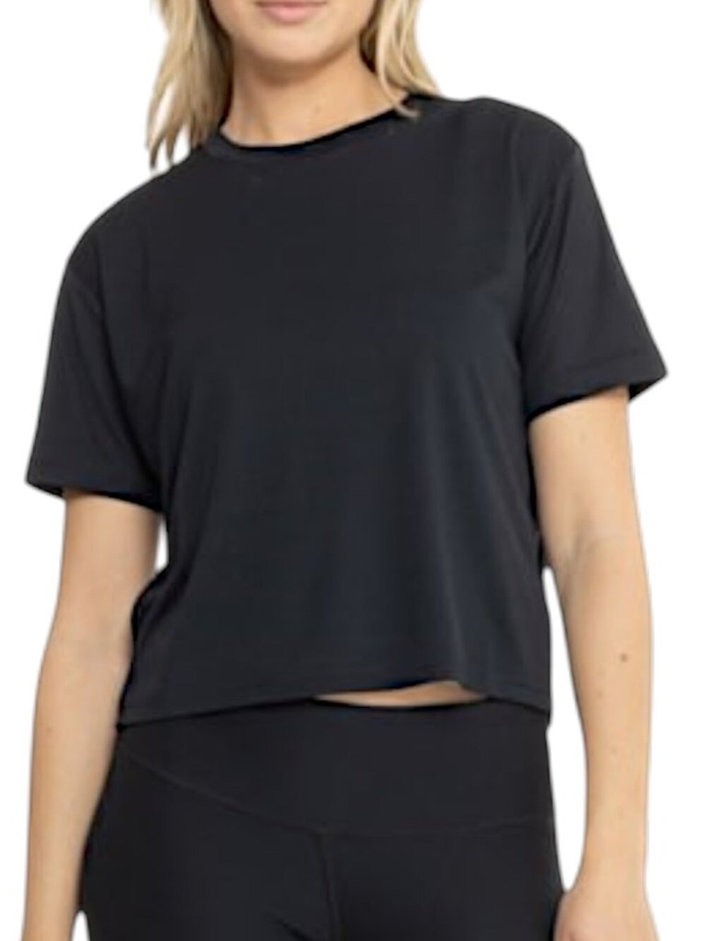 Tankaneo NWT Black Crop Top Tee Women's Size S